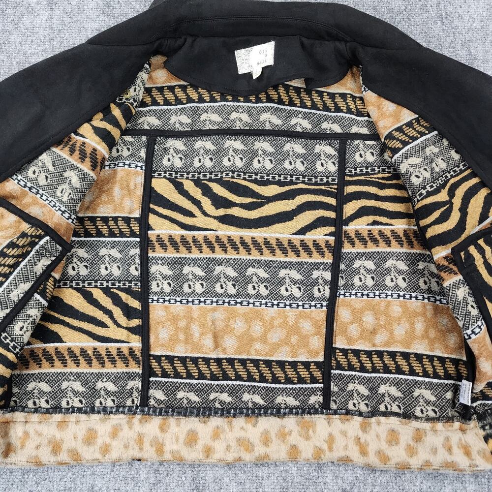 Oli Hali Jacket Womens Large Animal Print Moto Zip Biker Boho Aztec Southwestern - Picture 12 of 16